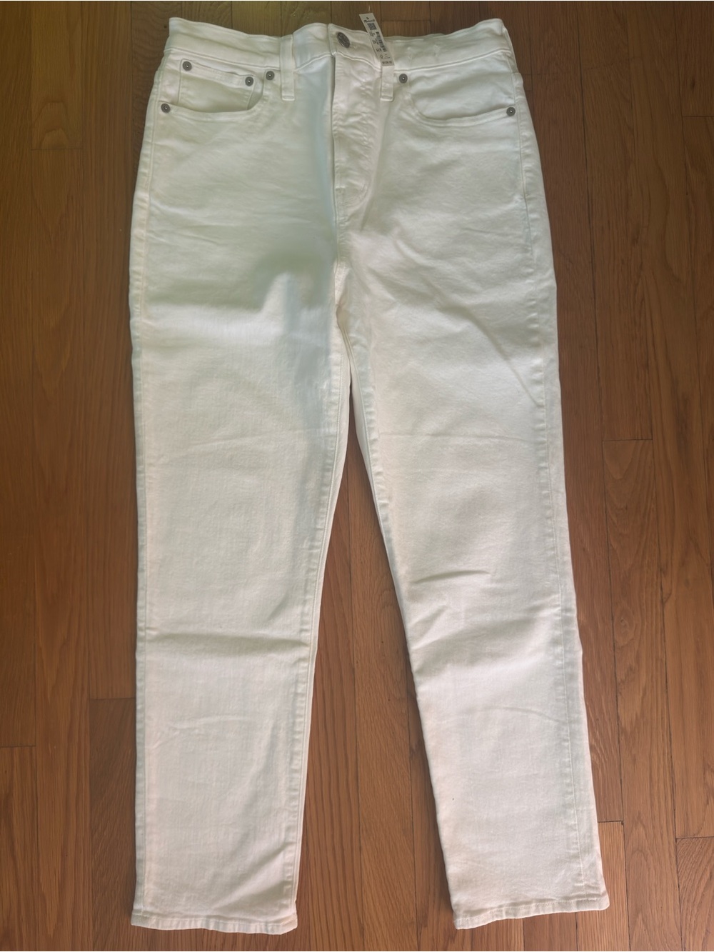 Madewell High-Rise White Jeans